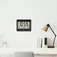 TFA Dostmann 60.4519.01 Wandklok Zendergestuurd 215 mm x 26 mm x 160 mm Zwart Groot display - thumbnail