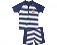 Playshoes tweedelige zwemsuit Anker Marine Wit-134-140 - thumbnail