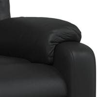 Fauteuil verstelbaar kunstleer zwart - thumbnail