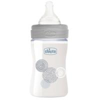 Chicco zuigfles glas/siliconen - thumbnail
