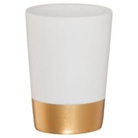 Tandenborstelbeker Glossy 10,6x7,5 cm Polyresin Goud - thumbnail