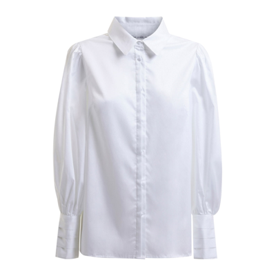 Guess LS Ravin Poplin Blouse Dames Wit - Maat XS - Kleur: Wit | Soccerfanshop