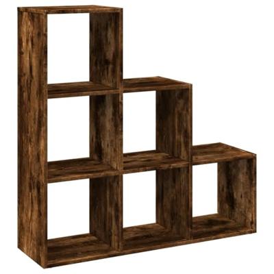 Kamerscherm / boekenkast 3-laags 99x29x99 cm hout gerookt eiken