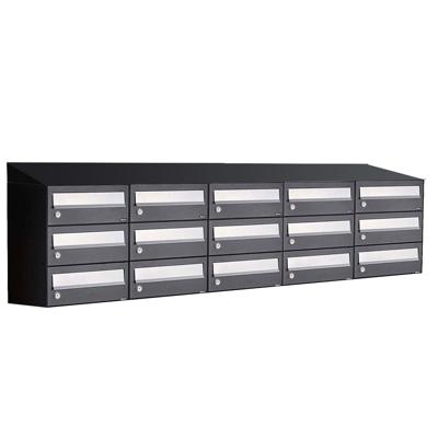 Allux Hive Set 5-Breed, 3-Hoog Met Dak Zwart - 40030070_5x3d