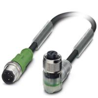 Phoenix Contact 1546615 Sensor/actuator connector, geassembleerd M12 Aantal polen (sensoren): 3 Stekker, recht, Bus, haaks 5.00 m 1 stuk(s) - thumbnail