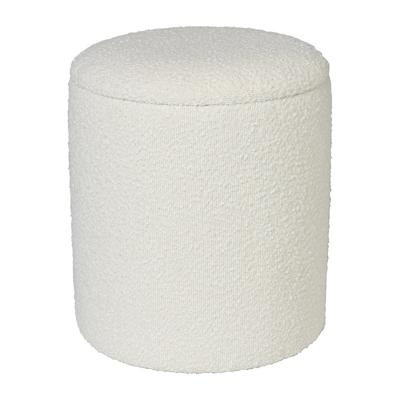 Teddy poef rond met opbergruimte - Troyes - ø35x40 cm Teddy poef rond met opbergruimte - Troyes - ø35x40 cm