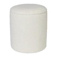 Teddy poef rond met opbergruimte - Troyes - ø35x40 cm - thumbnail