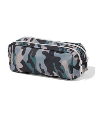 HEMA Etui dubbele rits camo