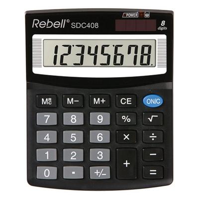 Rebell RE-SDC408-BX Calculator SDC408 Zwart Rebell RE-SDC408-BX Calculator SDC408 Zwart