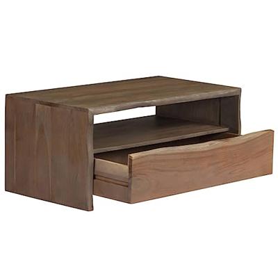 Salontafel met natuurlijke rand 90x50x40 cm massief acaciahout grijs