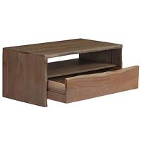 Salontafel met natuurlijke rand 90x50x40 cm acaciahout grijs - thumbnail