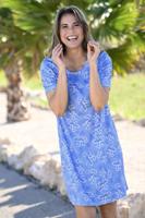 Blauw gebloemd nachthemd Ringella - thumbnail