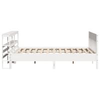 Bedframe zonder matras massief grenenhout wit 180x200 cm - thumbnail