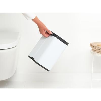Brabantia Bo afvalemmer 4 liter met kunststof binnenemmer white - thumbnail