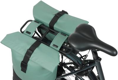 BASIL Dubbele fietstas cove 28-32l 14 x 29 x 36 cm - groen/zwart