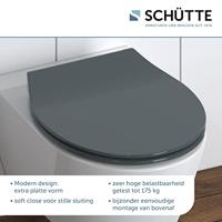 Duroplast WC-bril SLIM ANTHRAZIT met soft-close en quick-release, antraciet - thumbnail