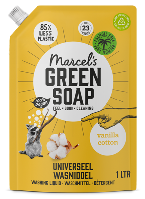 Marcel's Green Soap Wasmiddel kleur - vanilla cotton - navulling - 1 liter