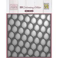 Nellie's Choice • 3d embossing folder achtergrond ballonnen 15x15cm - thumbnail