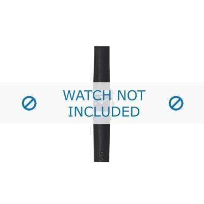 Armani horlogeband AR-5601 Leder Zwart 18mm