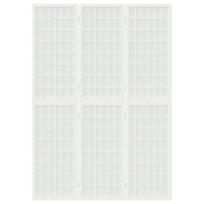 Kamerscherm inklapbaar 3 panelen Japanse stijl 120x170 cm wit - thumbnail