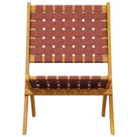 Tuinstoelen 2 st inklapbaar met tafel massief hout rood - thumbnail