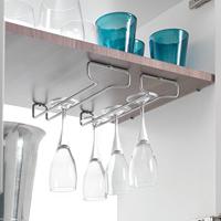 Metaltex Wijnglazenrek 26x11x4 cm 2 Stuks Zilver - thumbnail