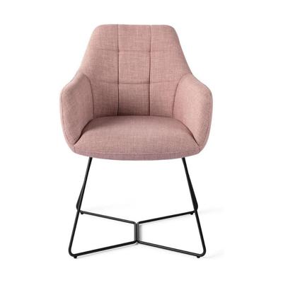 Jesper Home Noto eetkamerstoel Vintage Rose beehive black