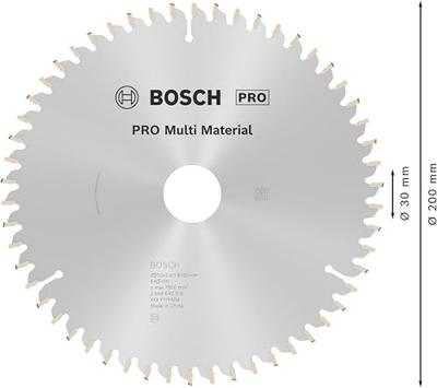 Bosch Accessories Multi Material 2608640510 Hardmetaal-cirkelzaagblad 200 x 30 x 2.4 mm Aantal tanden: 54 1 stuk(s) - thumbnail