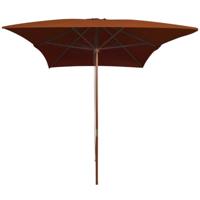 Parasol met houten paal 200x300 cm terracottakleurig - thumbnail