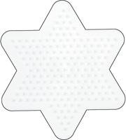 Hama strijkkralen grondplaat ster klein wit - thumbnail