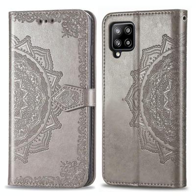 Voor Galaxy A42 5G Mandala Flower Embossed Horizontale Flip Lederen Case met beugel / kaartslot / Portemonnee / Lanyard(Grijs) Voor Galaxy A42 5G Mandala Flower Embossed Horizontale Flip Lederen Case met beugel / kaartslot / Portemonnee / Lanyard(Grijs)