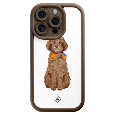 iPhone 15 Pro bruine case - Labradoodle iPhone 15 Pro bruine case - Labradoodle