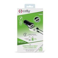 Auto oplader Celly Zwart 12 W - thumbnail