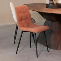 LABEL51 Eetkamerstoel Juul - Terra - Boucle - Black Frame - thumbnail