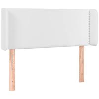 Hoofdbord met randen 103x16x78/88 cm kunstleer wit - thumbnail