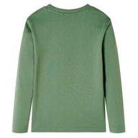 Kindershirt met lange mouwen gorillaprint 116 lichtkakikleurig - thumbnail