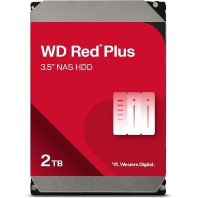 Interne harde schijf - WESTERN DIGITAL - Red Plus - 2TB - 3.5 - Dedicated NAS - 5400 RPM-klasse - SATA 6 GB/s (WD20EFPX)