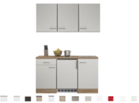 Kitchenette 190cm wit glans incl koelkast en afzuigkap HRG-508 - thumbnail