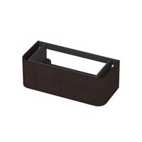 INK - Afgeronde Onderkast Fineer 1 Lade Softclose Tbv Grepen - 1000x450x350 Mm - Dark Veneer - thumbnail