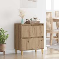 Dressoir Artisan Eiken 60 x 35 x 70 cm Bewerkt hout - thumbnail