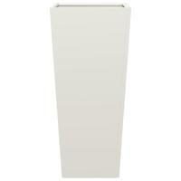 VidaXL Plantenbak 35x35x75 cm staal wit - thumbnail