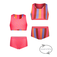 B.Nosy zomer reversibel bikini meisjes - multi streep - Winona - thumbnail
