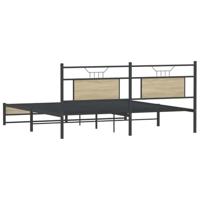 Bedframe zonder matras metaal sonoma eikenkleurig 180x200 cm - thumbnail