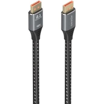 Kabel AISENS DISPLAYPORT V2.1 16K @ 60 Hz 80 GBPS DP/M-DP/M, zwart, 1,5 m