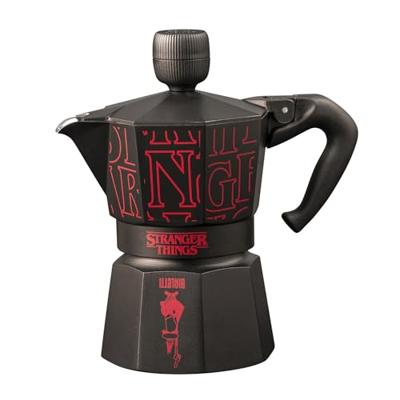 Italiaanse koffiemaker - BIALETTI - Moka express - Stranger Things Collectie - 3 kopjes - 130 ml - Zwart / Rood