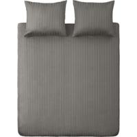 Ten Cate Katoen Satijnen Lits-Jumeaux Dekbedovertrek Streep 240x200/220 cm Lichtgrijs - thumbnail
