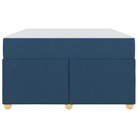 Bedframe met matras Blauw 120 x 190 cm Stof - thumbnail