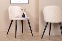 Nohr Eetkamerstoel 'Amon' Velvet, kleur Beige - thumbnail