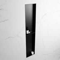 MONDIAZ EASY Nis 89,5x29,5cm in solid surface kleur Urban | Urban. 2 vakken geschikt voor in- of opbouw - thumbnail