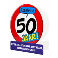 Abraham Wenskaart Verkeersbord - thumbnail